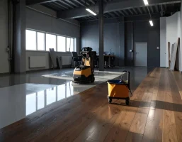 Firefly_A professional industrial or commercial space being cleaned – showing various spotles 576695